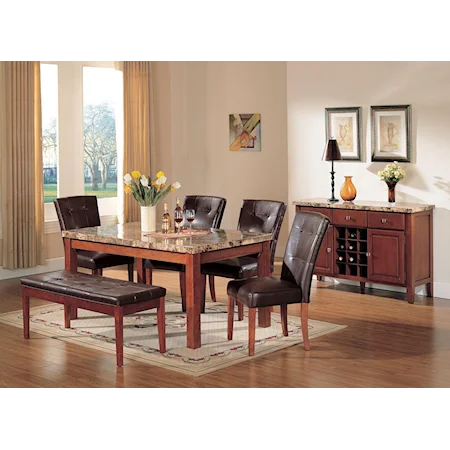 6-7 Piece Marble Top Dining Set
